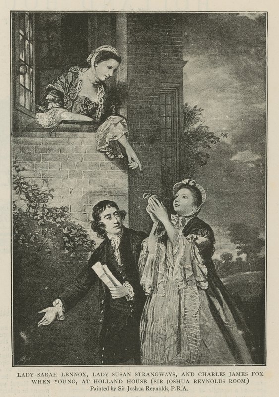 Lady Sarah Lennox, Lady Susan Strangways and Charles James Fox when young, at Holland House by Joshua Reynolds