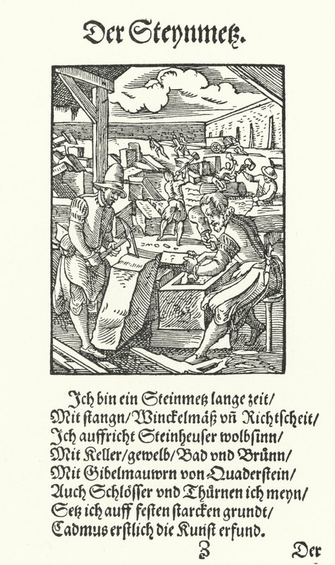 The Stonemason by Jost (after) Amman