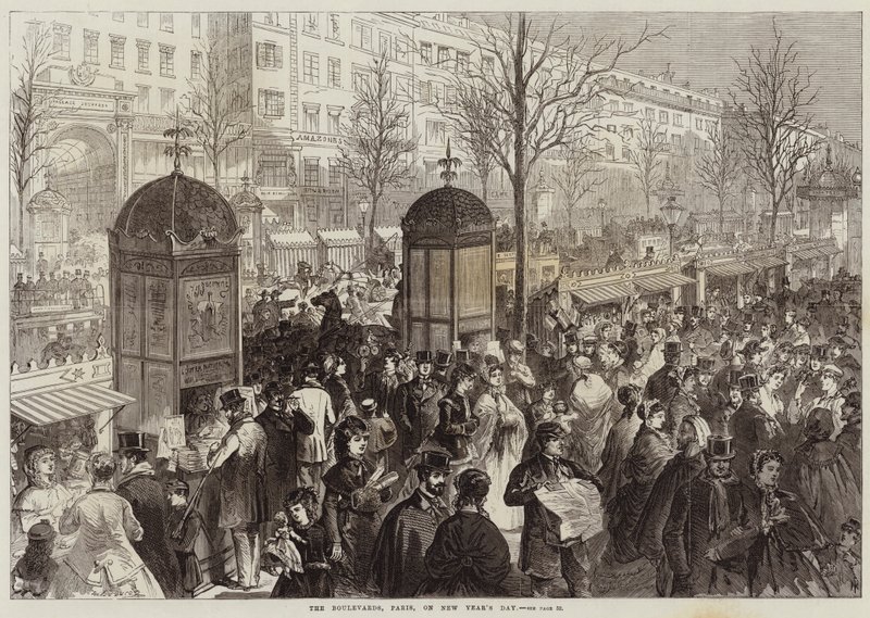 The Boulevards, Paris, on New Year