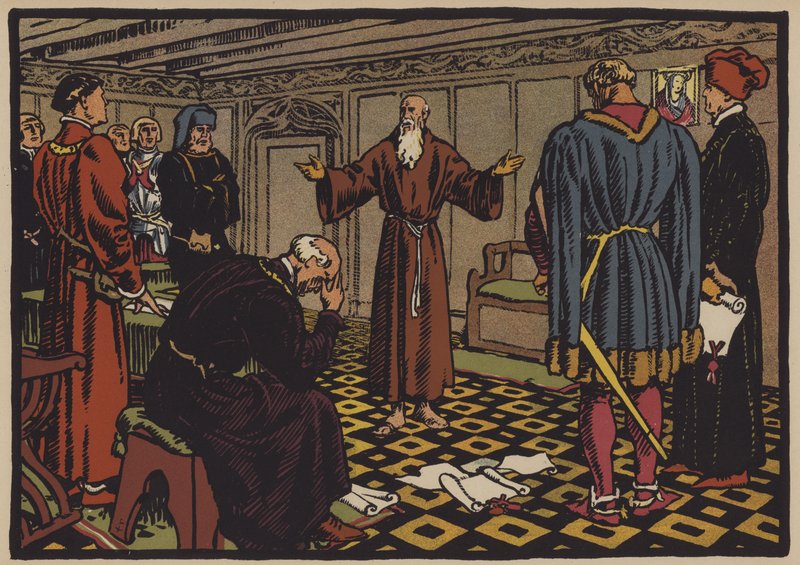The Hermit Niklaus von Flue and the Treaty of Stans by Jules Courvoisier