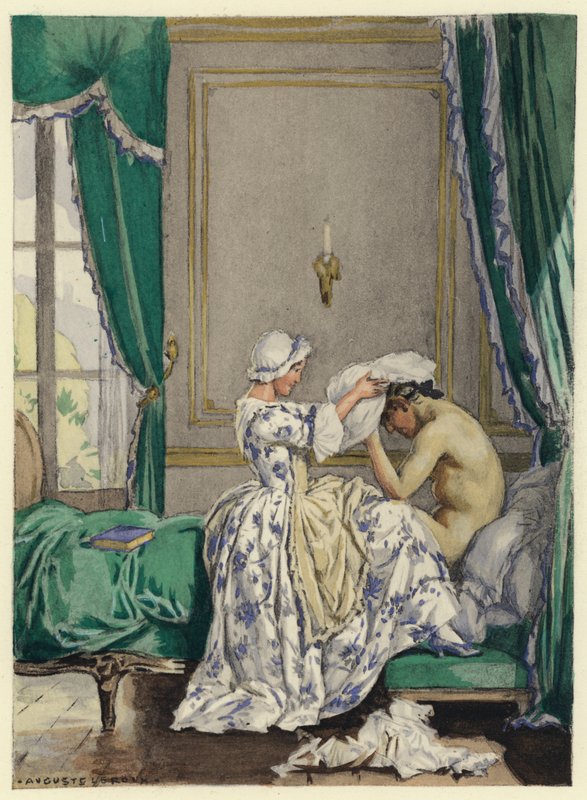Illustration for memoirs of Casanova by Jules Marie Auguste Leroux