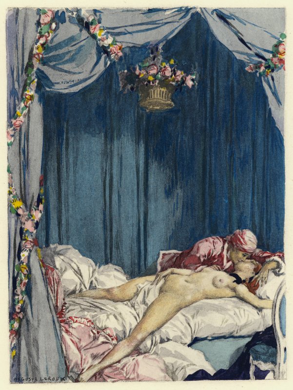 Illustration for memoirs of Casanova by Jules Marie Auguste Leroux