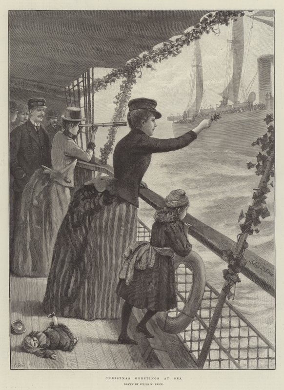 Christmas Greetings at Sea by Julius Mandes Price