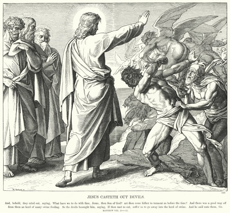Jesus Casts Out Devils by Julius (after) Schnorr von Carolsfeld