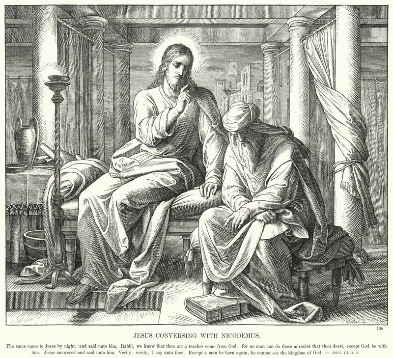 Jesus Conversing with Nicodemus by Julius (after) Schnorr von Carolsfeld