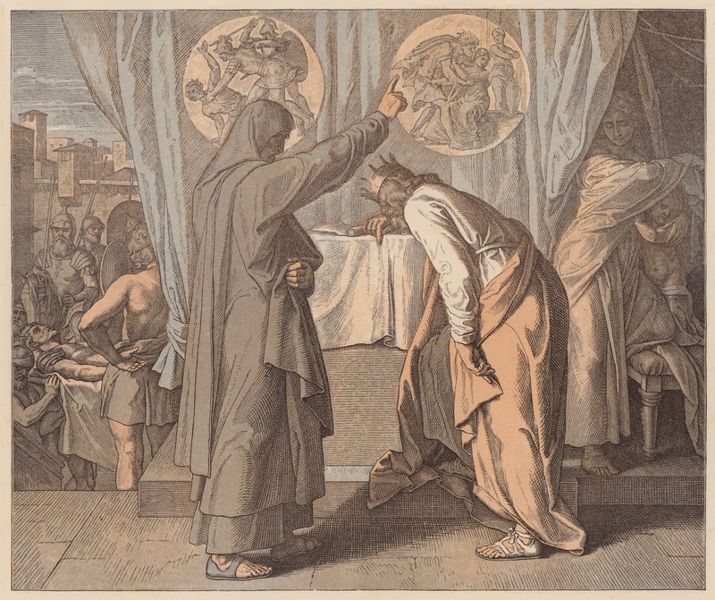 Nathan and David, 2 Samuel, XII, 7 by Julius (after) Schnorr von Carolsfeld