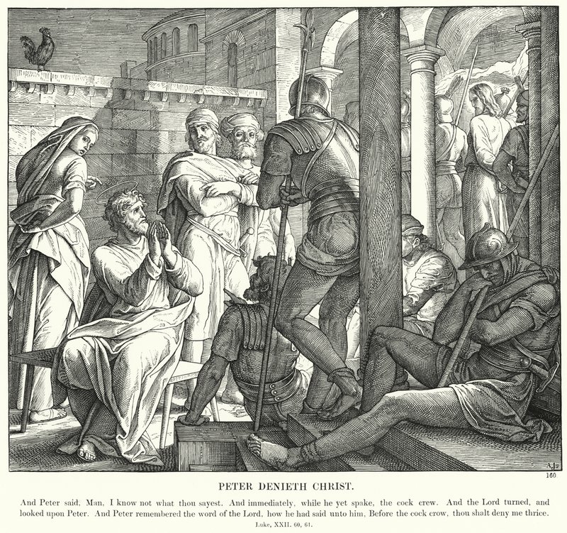 Peter Denies Christ by Julius (after) Schnorr von Carolsfeld