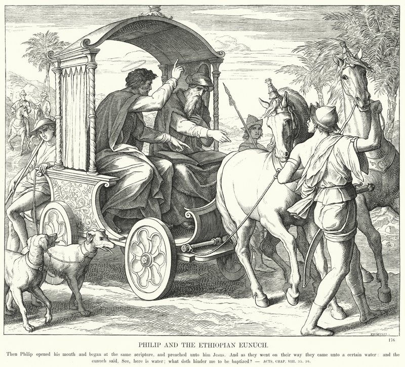 Philip and the Ethiopian Eunuch by Julius (after) Schnorr von Carolsfeld