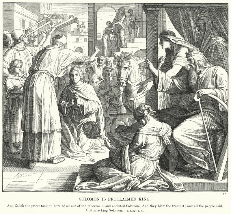 Solomon is Proclaimed King by Julius (after) Schnorr von Carolsfeld