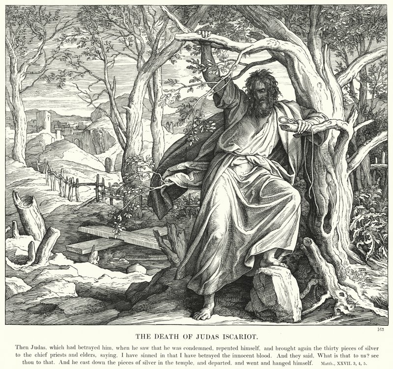 The Death of Judas Iscariot by Julius (after) Schnorr von Carolsfeld