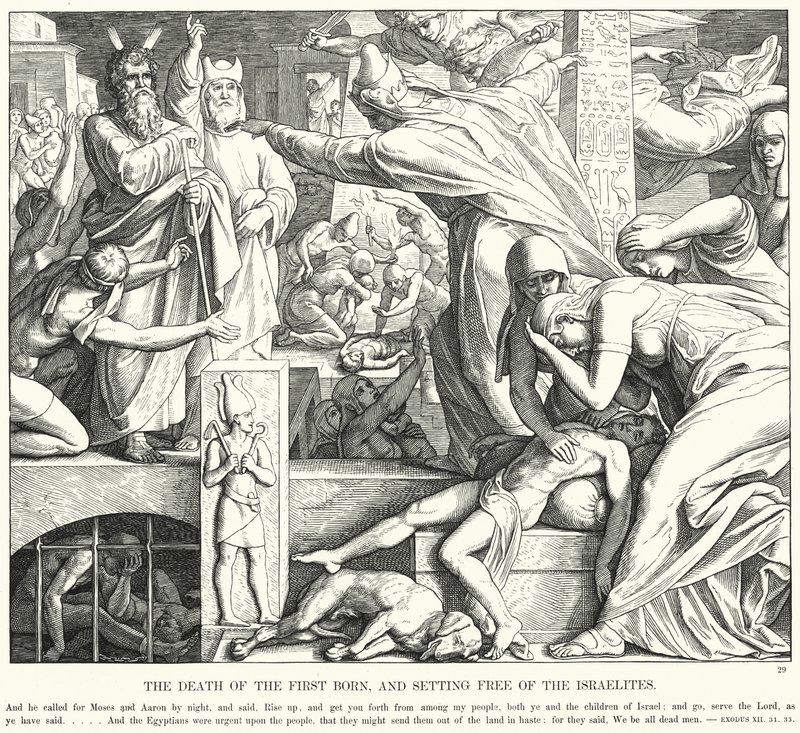 The Death of the First Born, and Setting Free of the Israelites by Julius (after) Schnorr von Carolsfeld