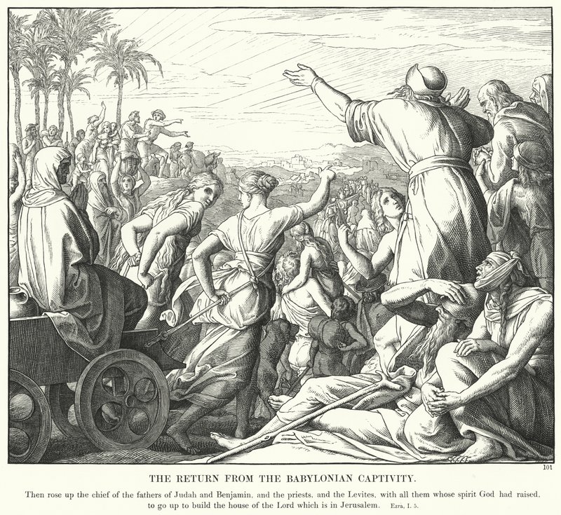 The Return from the Babylonian Captivity by Julius (after) Schnorr von Carolsfeld
