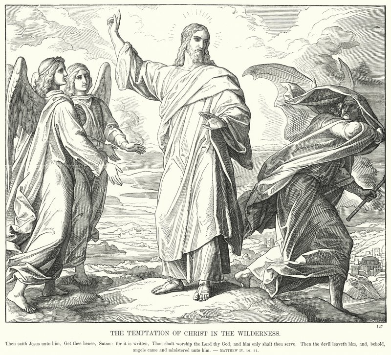 The Temptation of Christ in the Wilderness by Julius (after) Schnorr von Carolsfeld