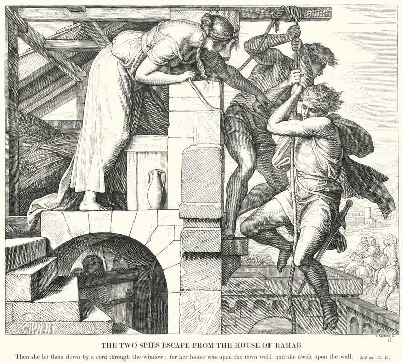 The Two Spies Escape from the House of Rahab by Julius (after) Schnorr von Carolsfeld