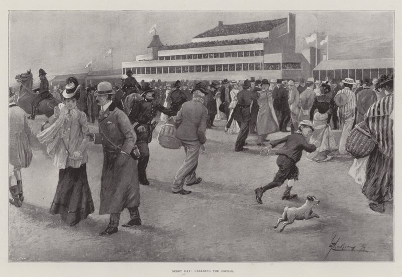 Derby Day, clearing the Course by Lance Thackeray