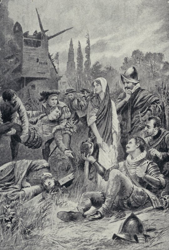 Sir Philip Sidney at the Battle of Zutphen by Lancelot Speed