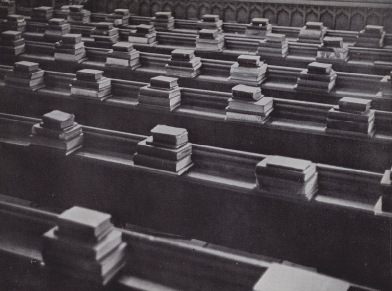 Books in Chapel, Eton by Laszlo Moholy Nagy