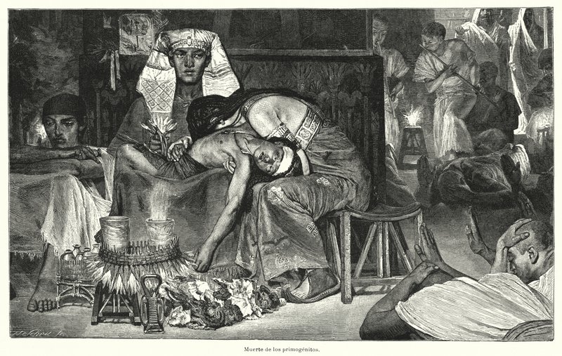 Death of the Firstborn: the last of the Ten Plagues of Egypt by Lawrence (after) Alma Tadema