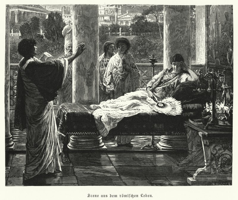 Scene from life in ancient Rome by Lawrence (after) Alma Tadema