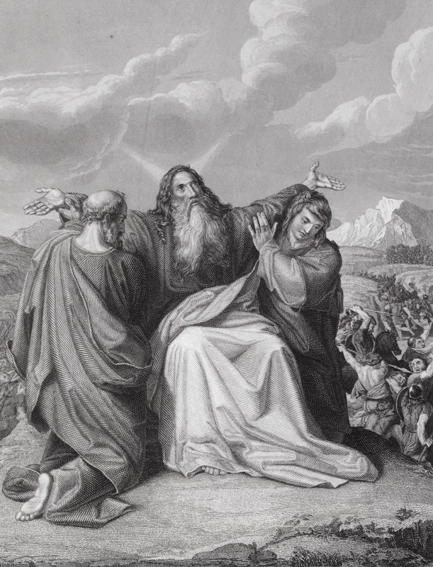 The Holding Up of the Hands of Moses, Exodus, Ch 17, v 12 by Leopold Kupelwieser