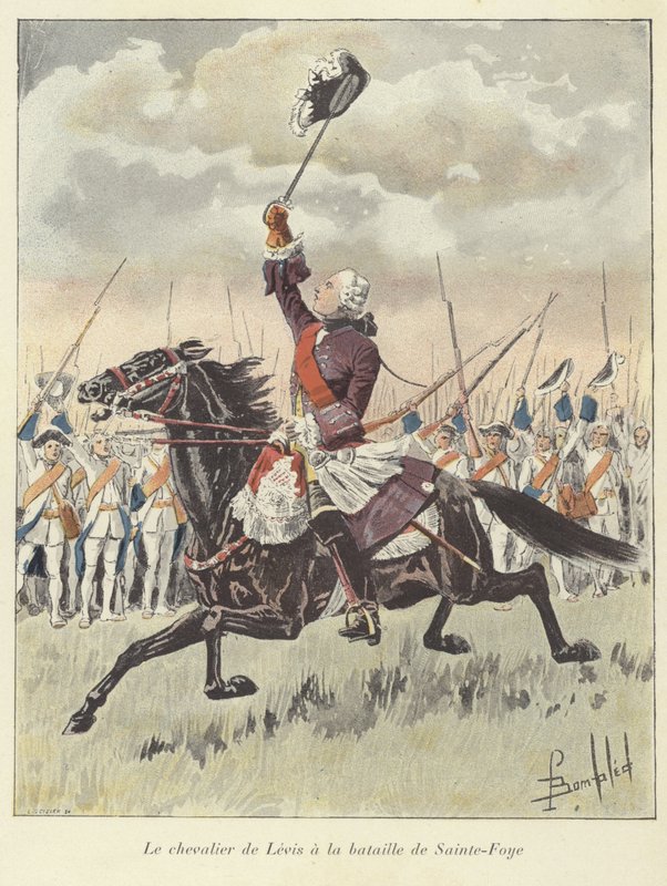 The Chevalier de Levis at the Battle of Sainte-Foy, Quebec by Louis Charles Bombled