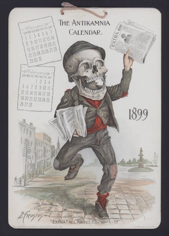 Illustration for Antikamnia Calendar by Louis Crucius or Crusuius