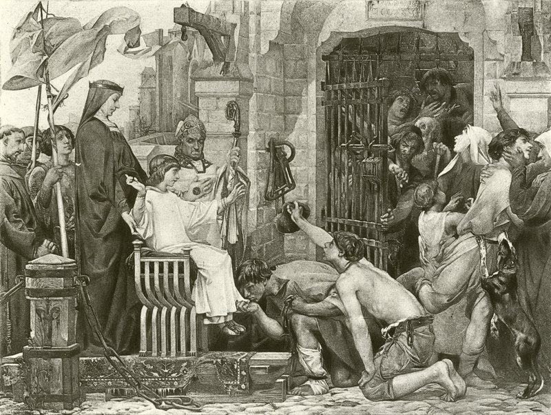 Louis IX opens the jails of France by Luc Oliver Merson