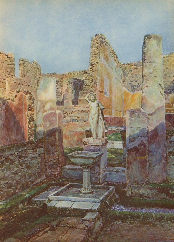 Pompeii: House of the Hanging Balcony, interior by Luigi Bazzani