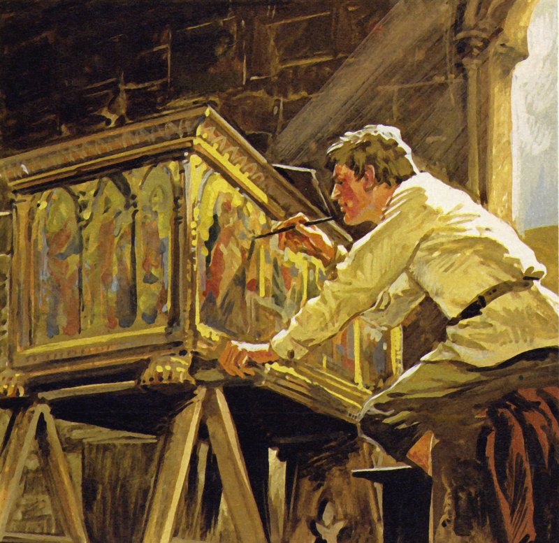 Duccio di Buoninsegna worked in Siena decorating boxes by Luis Arcas Brauner