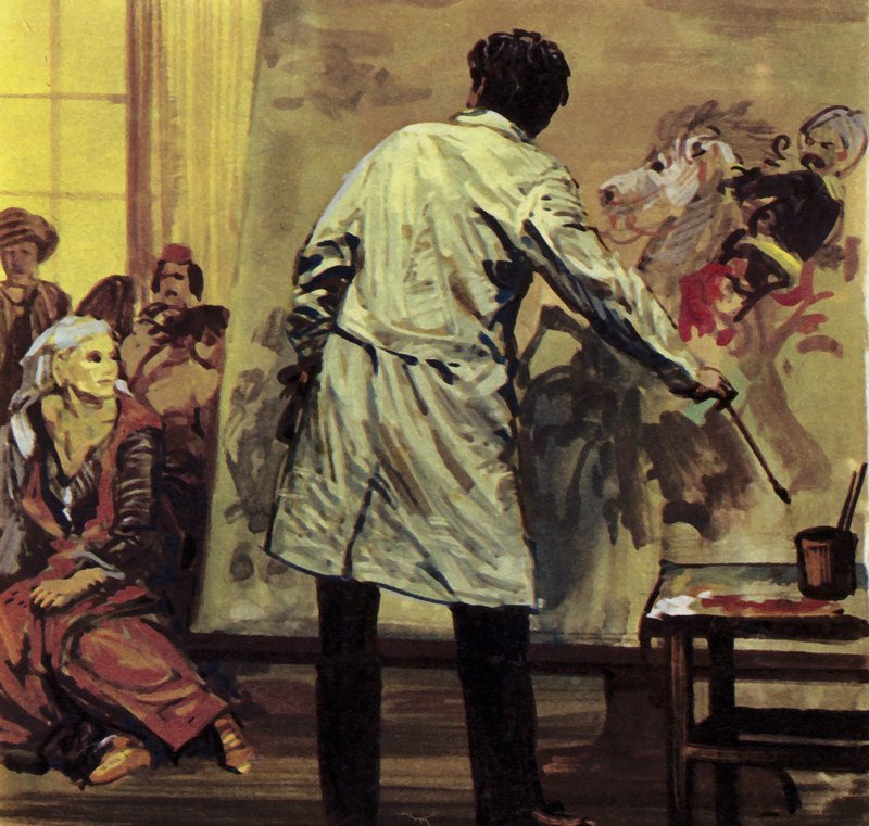 Eugene Delacroix spent a year and a half painting "The Massacre of Scio" by Luis Arcas Brauner
