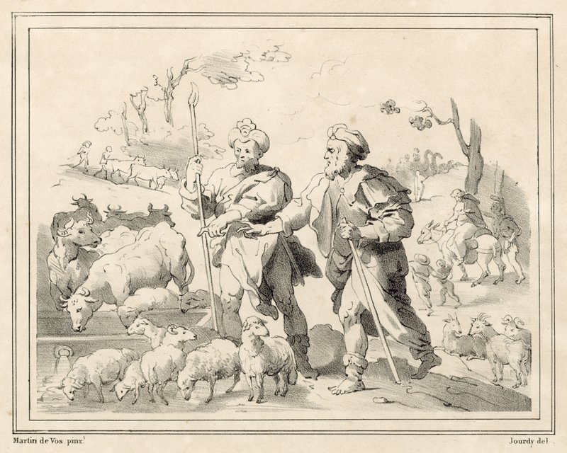 Two Herdsmen by Maarten de Vos