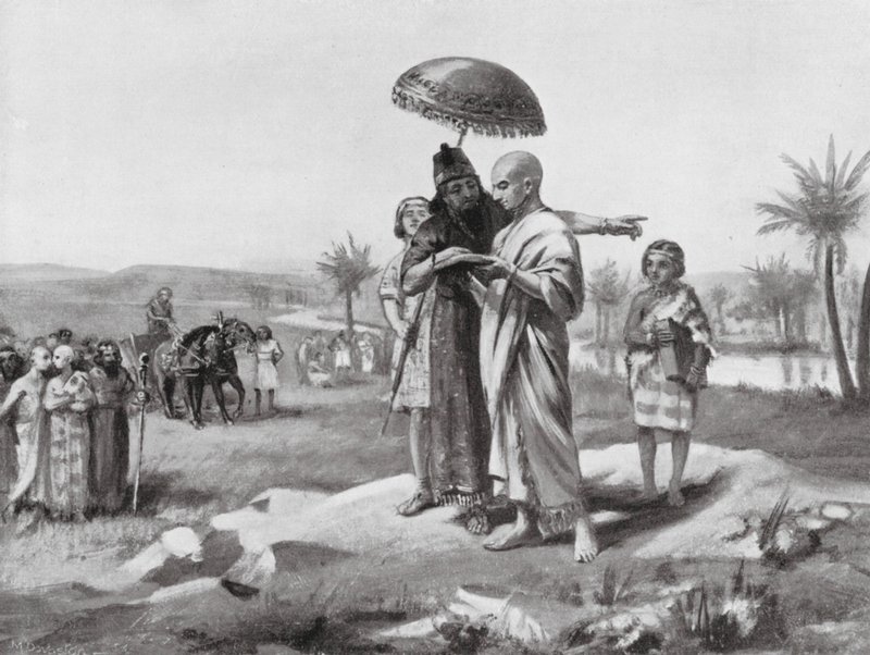Arranging the Boundary Between Assyria and Babylon by Margaret (after) Dovaston
