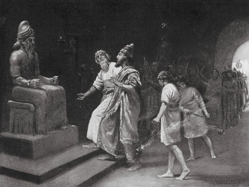 Tukulti-Ninib I in the Temple of Marduk by Margaret (after) Dovaston