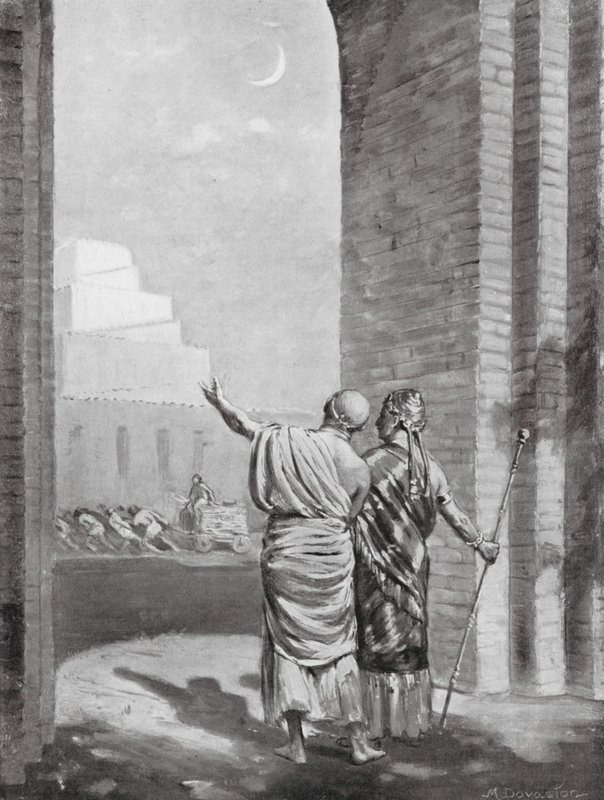 Ur-Engur Inspecting the Temple of the Moon-God in Course of Construction by Margaret (after) Dovaston