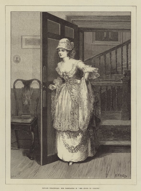 Private Theatricals, Miss Hardcastle in She Stoops to Conquer by Matthew White Ridley