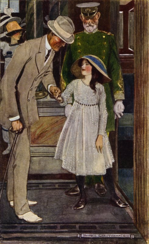 Visit to Baghdad: Entering the Elevator by Maurice (after) Greiffenhagen