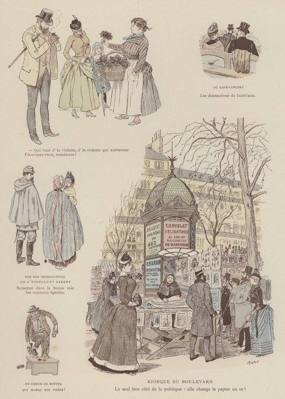 Illustration for Paris Brillant by Maurice Charles Mathieu Bonvoisin