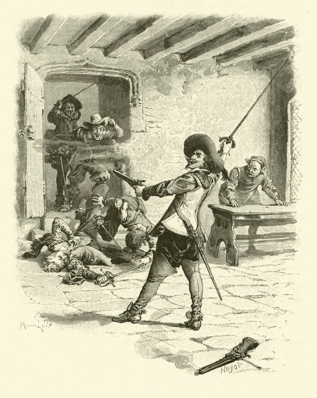 Illustration for The Three Musketeers by Maurice Leloir