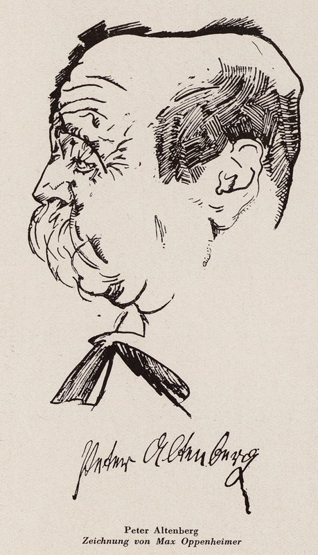 Peter Altenberg, Austrian Writer and Poet by Max Oppenheimer