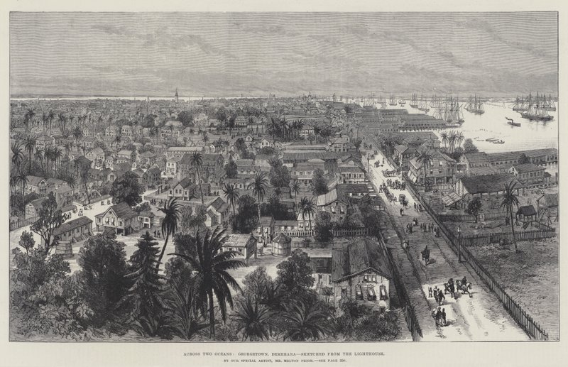 Across Two Oceans, Georgetown, Demerara, Sketched from the Lighthouse by Melton Prior