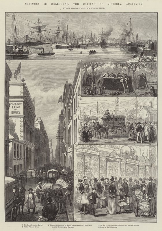 Sketches in Melbourne, the Capital of Victoria, Australia by Melton Prior