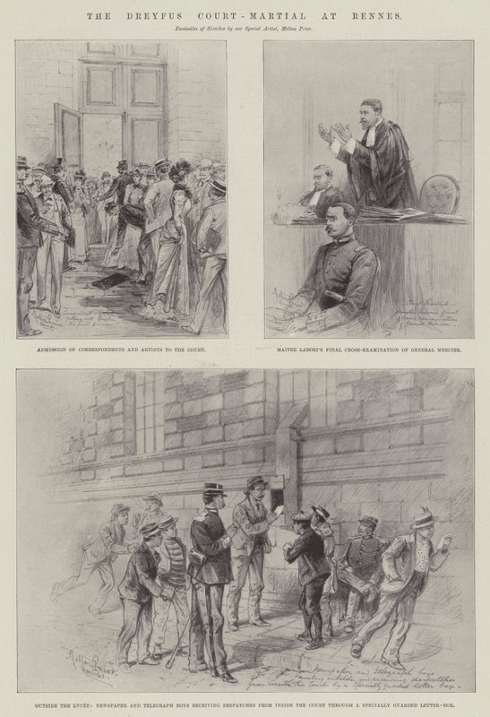 The Dreyfus Court-Martial at Rennes by Melton Prior