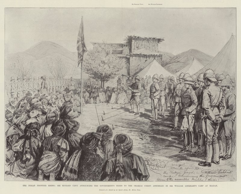 The Indian Frontier Rising, Sir Richard Udny announcing the Government