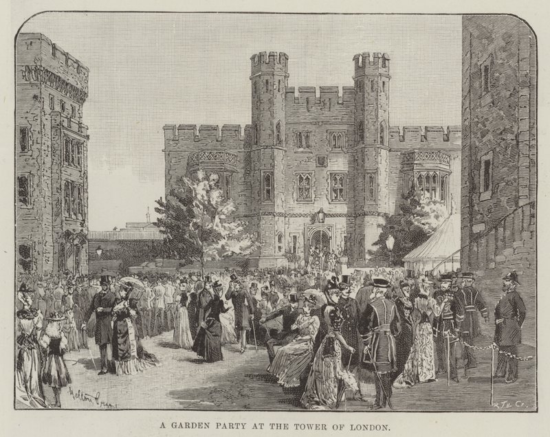 A Garden Party at the Tower of London by Melton Prior
