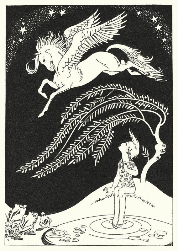 Downward came Pegasus, in wide sweeping circles by Merlyn Mann