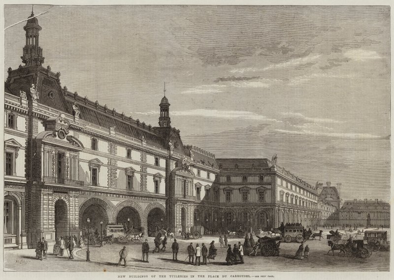 New Buildings of the Tuileries in the Place du Carrousel by Charles Fichot