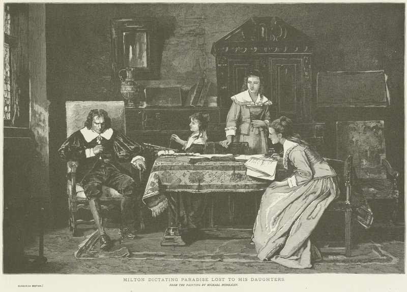John Milton Dictating Paradise Lost to His Daughters by Mihály Munkácsy