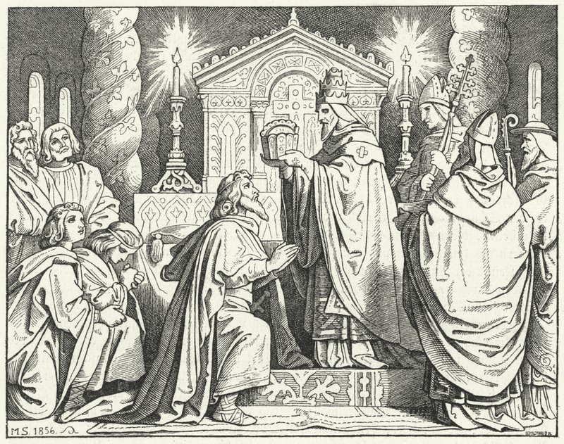 Coronation of Charlemagne as Holy Roman Emperor, 800 by Moritz Ludwig von Schwind