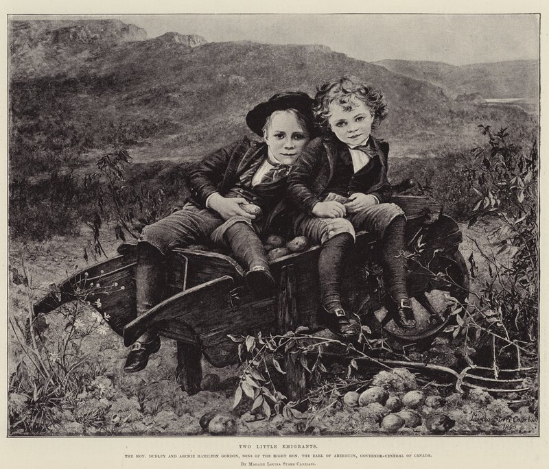 Two Little Emigrants, the Honourable Dudley and Archie Hamilton Gordon, Sons of the Right Honourable the Earl of Aberdeen, Governor-General of Canada by Mrs. Louisa Starr Canziani