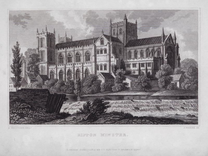 Rippon Minster by Nathaniel (after) Whittock